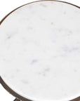 Tilton - Marble Accent Table - Black / White