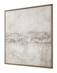 Desert Oasis - Abstract Canvas Art - Gray