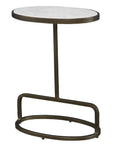 Jessenia - Marble Accent Table - White