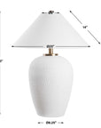 Merriton - Matt White Table Lamp - White