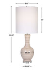 Chalice - Striped Table Lamp - Beige