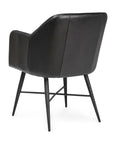 Leon - Leather Dining Chair - Midnight Raven