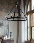 Marlow - 12 Light Circle Chandelier - Black
