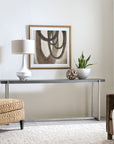 Chapman - Mixed Media Console Table - Pearl Silver