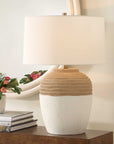 Bellaby - Terracotta Table Lamp - Brown / White