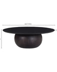 Bradbury - Large Wood Coffee Table - Blackened Acacia