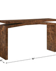 Naoko - Burl Wood Console Table - Woodtone