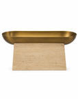 Travertine Base Brass