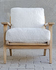 Laid - Back Sheepskin Accent Chair - White