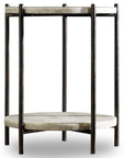 Melange - Blythe Accent Table - Black / Beige