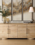 Evanston - 4 Door Natural Oak Cabinet - Woodtone
