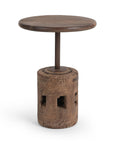 Amira - Large Round Accent Table - Dark Brown
