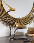 Birds On A Limb - Sculpture - Black & Gold