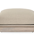 Livia - Teak Outdoor Ottoman - Taupe