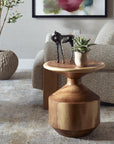 Lynx - Hourglass Accent Table - Dark Brown
