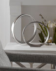 Orbits - Ring Sculptures (Set of 2) - Nickel