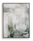 Subliminal Drift - Framed Modern Art - Black / Brown / Gray / Green / White