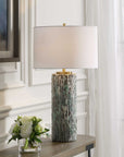 Meltdown - Ivory Teal Table Lamp
