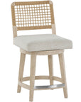 Oasis - Dockside Swivel Counter Stool - White / Beige