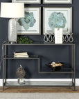 Leo - Industrial Console Table - Pearl Silver