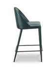 Burton - Counter Stool Vegan Leather - Dark Teal / Blue