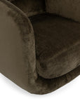 Nico - Upholstered Swivel Chair - Olive Green