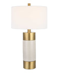 Adelia - Ivory & Brass Table Lamp