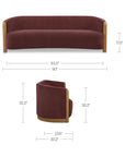 Anya - Sofa - Berry / Purple