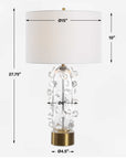 Aura - Clear Glass Table Lamp - White