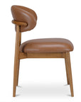 Ellie - Leather Dining Chair - Brown