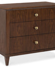 Archives - Three-Drawer Nightstand - Dark Brown