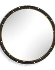 Helia - Round Mirror - Black / Brass