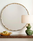 Crinkle - Round Mirror - Brass