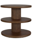 Top - Tier Oval Walnut Side Table - Woodtone