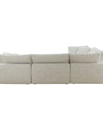 Clay - Classic L Modular Sectional - Pearl Silver