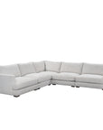 Ludwig - Upholstered 5 Piece Sectional - Ivory
