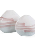 Blush - Swirl Glass Vases (Set of 2)