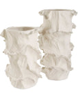 Ripple Crest - Vases (Set of 2) - White