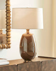 Vinson - Glossy Table Lamp - Brown