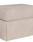 Hudson - Skirted Petite Ottoman, Special Order - Beige