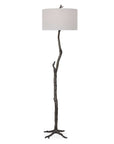 Spruce - Rustic Floor Lamp - Black