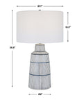 Breton - Nautical Stripe Table Lamp - White