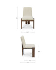 Mia - Dining Chair (Set of 2) - Beige / Dark Brown