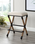 Firth - Rustic Counter Stool - Oatmeal
