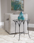 Adhira - Glass Accent Table - Black