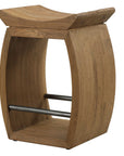 Connor - Modern Wood Counter Stool - Light Brown