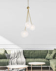 Geodesic - 3 Light Pendant - White