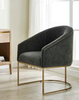Hanni - Dining Chair - Charcoal / Gold