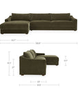 Farrow - Left Sectional - Cedar Green