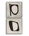 Characters - Abstract Art (Set of 2) - Black / Beige